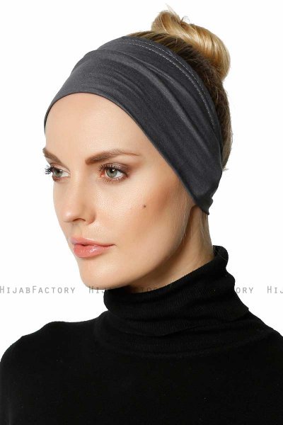 Cemre - Donker Grijs Bandana Onderkapje