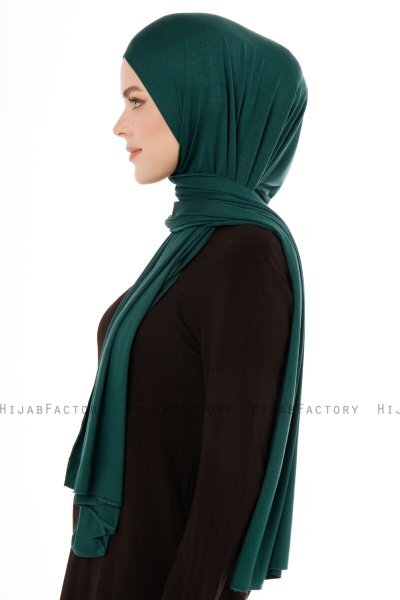 Melek - Donkergroen Premium Jersey Hijab - Ecardin