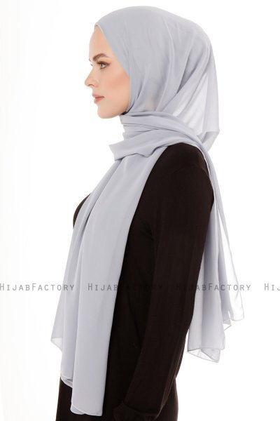 Derya - Lichtgrijs Praktisch Chiffon Hijab