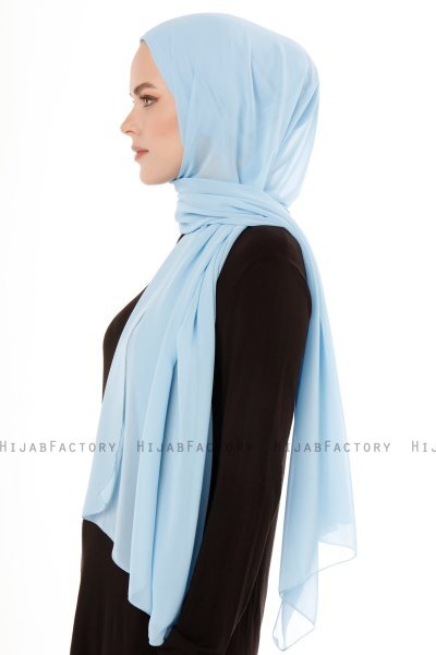 Derya - Lichtblauw Praktisch Chiffon Hijab