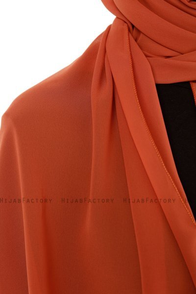 Derya - Baksteenrood Praktisch Chiffon Hijab