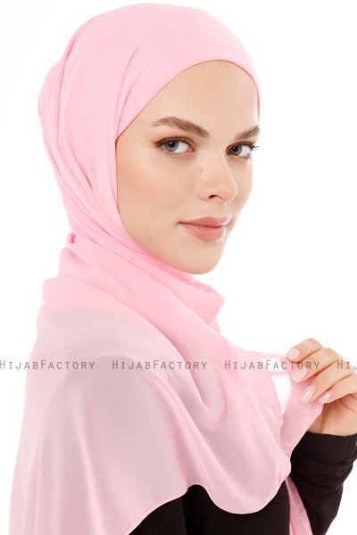 Derya - Roze Praktisch Chiffon Hijab