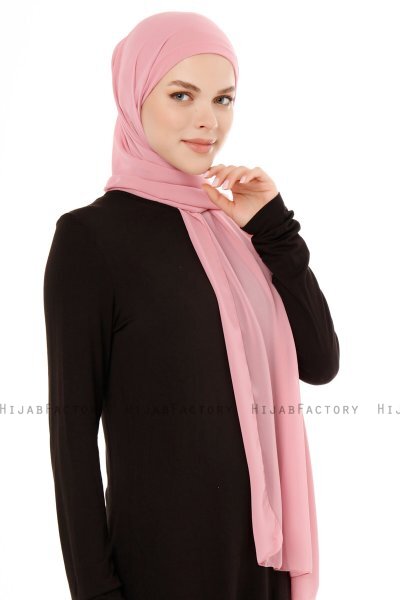 Derya - Donker Roze Praktisch Chiffon Hijab