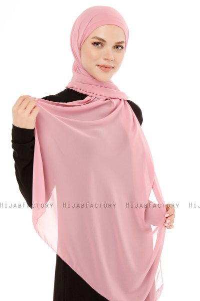 Derya - Donker Roze Praktisch Chiffon Hijab