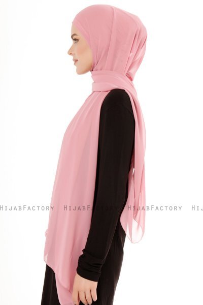 Derya - Donker Roze Praktisch Chiffon Hijab
