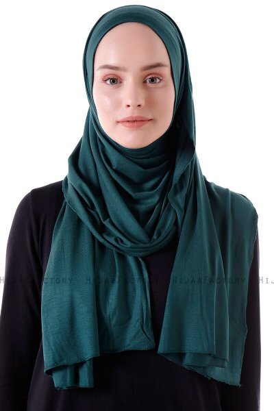 Hanfendy - Donkergroen Praktisch One Piece Hijab