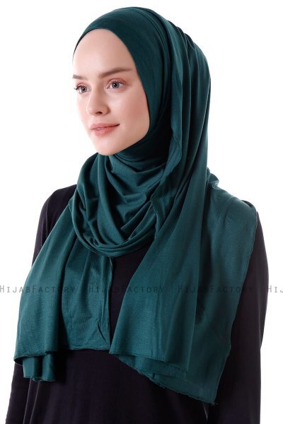Hanfendy - Donkergroen Praktisch One Piece Hijab