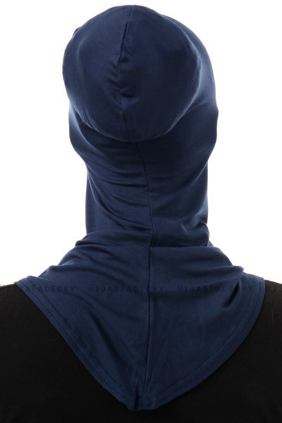 Damla - Marineblauw Ninja Hijab Masker Onderkapje