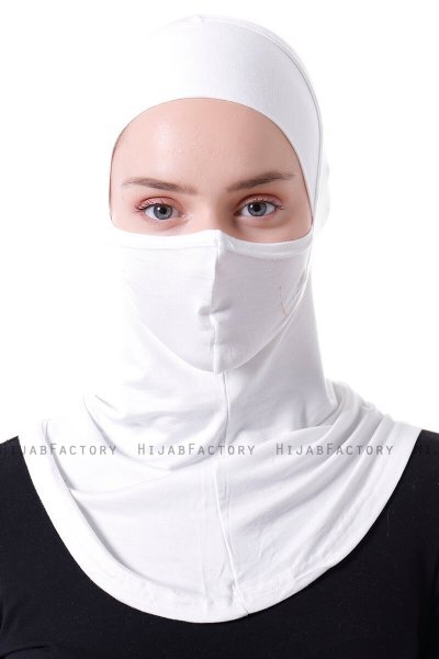 Damla - Creme Ninja Hijab Masker Onderkapje