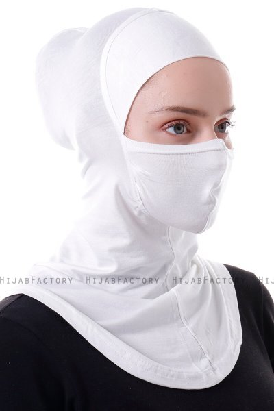 Damla - Creme Ninja Hijab Masker Onderkapje