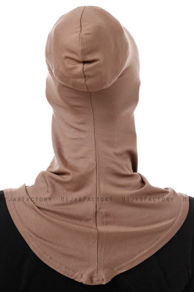 Damla - Donker Taupe Ninja Hijab Masker Onderkapje