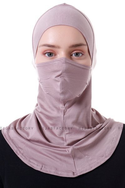 Damla - Steen Grijs Ninja Hijab Masker Onderkapje