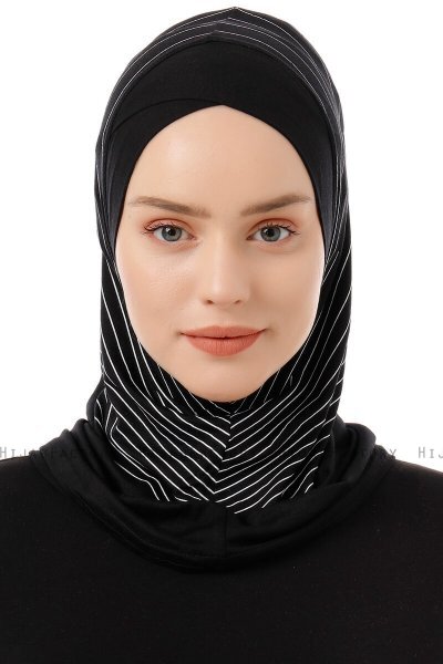 Babe Cross - Zwart & Wit Al Amira One-Piece Hijab