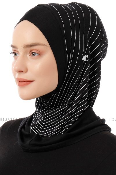 Babe Cross - Zwart & Wit Al Amira One-Piece Hijab