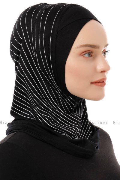 Babe Cross - Zwart & Wit Al Amira One-Piece Hijab