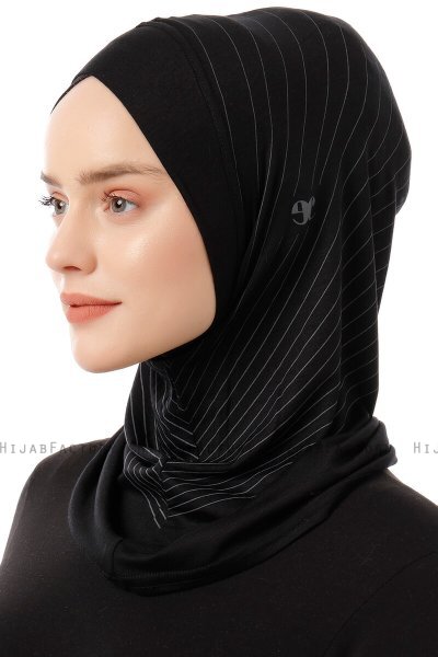 Babe Cross - Zwart & Lichtgrijs Al Amira One-Piece Hijab
