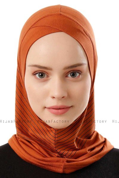 Babe Cross - Baksteenrood Al Amira One-Piece Hijab