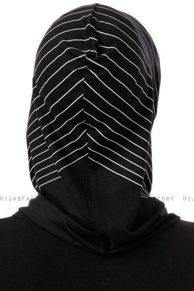 Babe Plain - Zwart & Wit Al Amira One-Piece Hijab