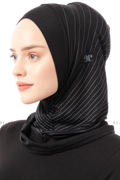 Babe Plain - Zwart & Lichtgrijs Al Amira One-Piece Hijab