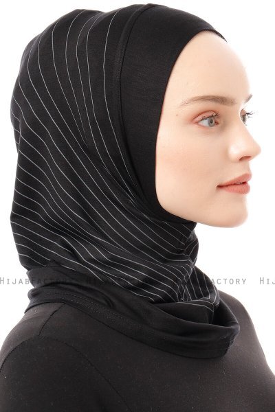 Babe Plain - Zwart & Lichtgrijs Al Amira One-Piece Hijab