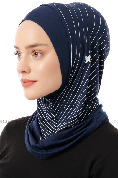 Babe Plain - Marineblauw Al Amira One-Piece Hijab