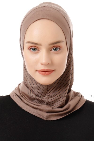 Babe Plain - Donker Taupe Al Amira One-Piece Hijab