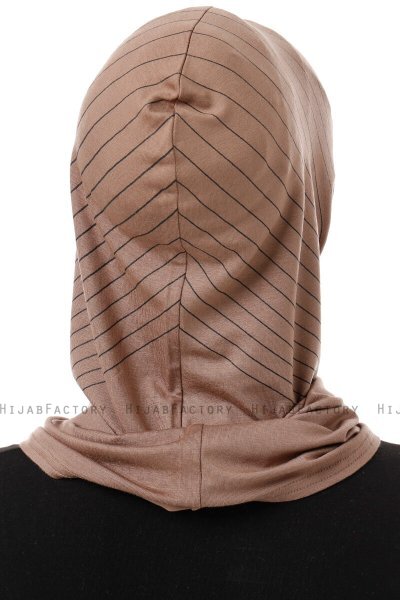 Babe Plain - Donker Taupe Al Amira One-Piece Hijab