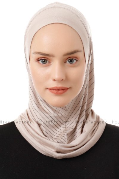 Babe Plain - Licht Taupe Al Amira One-Piece Hijab