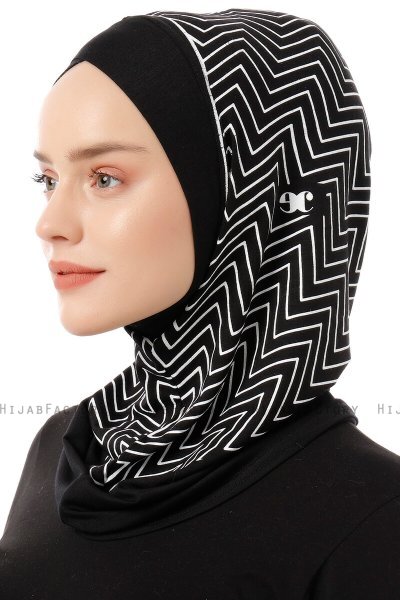 Silva Cross - Zwart & Wit Al Amira One-Piece Hijab