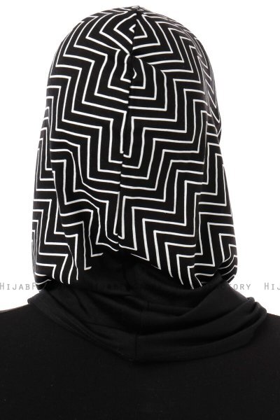 Silva Cross - Zwart & Wit Al Amira One-Piece Hijab
