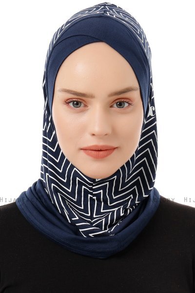 Silva Cross - Marineblauw Al Amira One-Piece Hijab