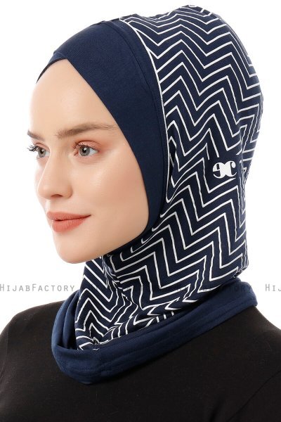 Silva Cross - Marineblauw Al Amira One-Piece Hijab
