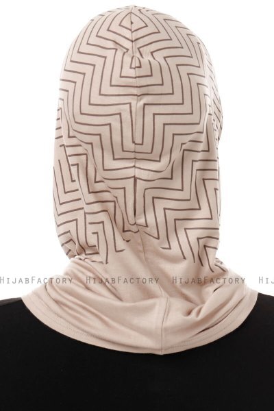 Silva Cross - Licht Taupe Al Amira One-Piece Hijab