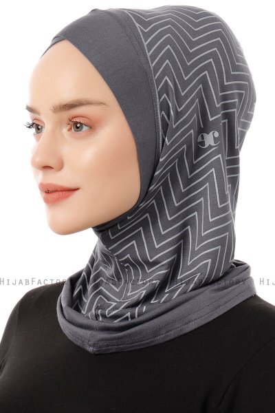 Silva Cross - Donker Grijs Al Amira One-Piece Hijab