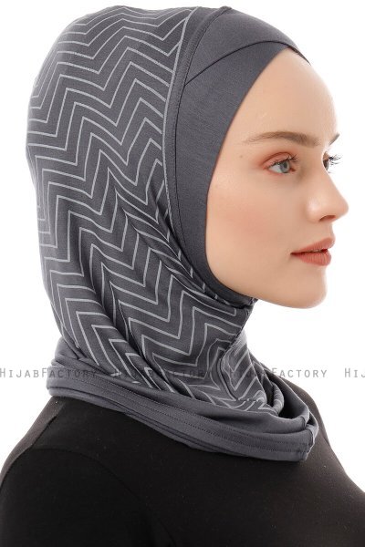 Silva Cross - Donker Grijs Al Amira One-Piece Hijab