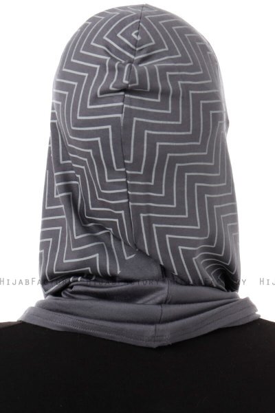 Silva Cross - Donker Grijs Al Amira One-Piece Hijab