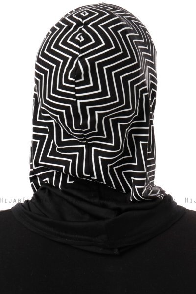 Silva Plain - Zwart & Wit Al Amira One-Piece Hijab