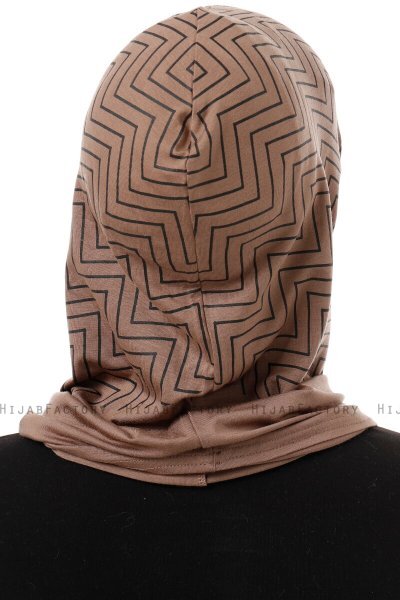 Silva Plain - Donker Taupe Al Amira One-Piece Hijab