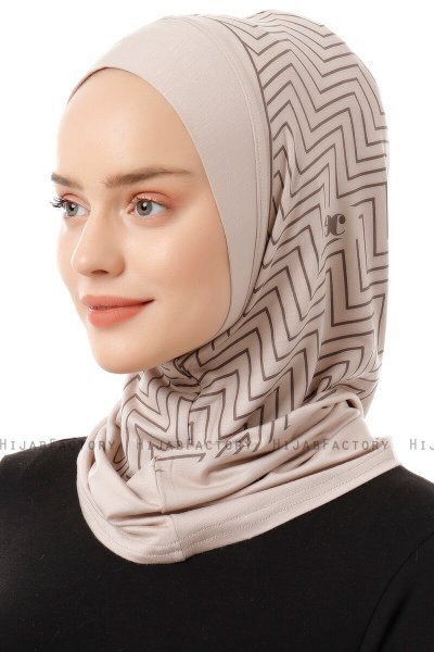 Silva Plain - Licht Taupe Al Amira One-Piece Hijab