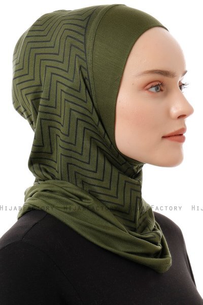 Silva Plain - Khaki Al Amira One-Piece Hijab