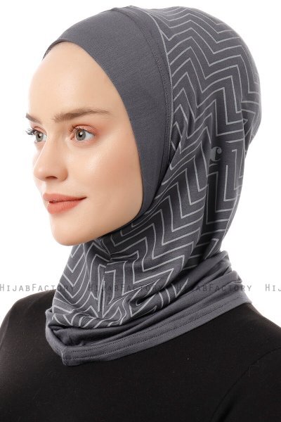 Silva Plain - Donker Grijs Al Amira One-Piece Hijab
