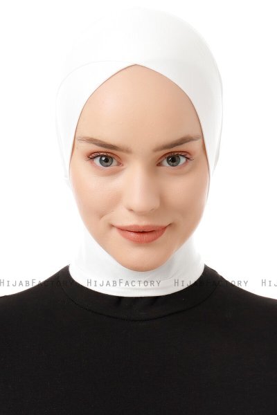 Elnara - Wit Cross Hijab Onderkapje