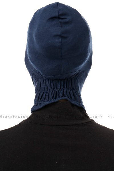 Elnara - Marineblauw Cross Hijab Onderkapje