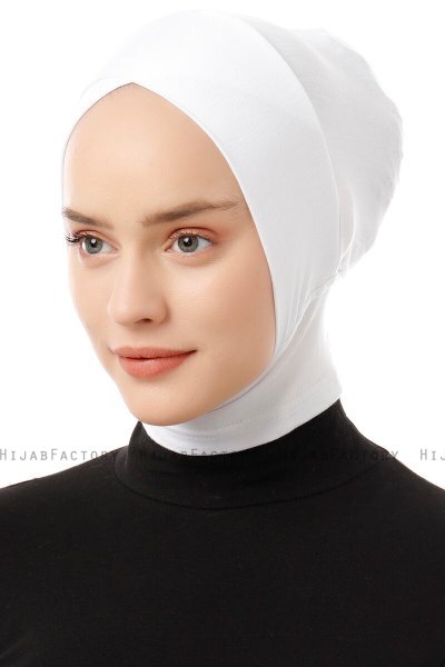 Elnara - Creme Cross Hijab Onderkapje