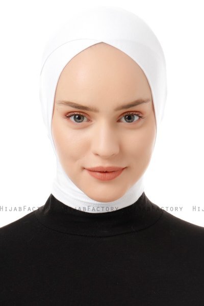 Elnara - Creme Cross Hijab Onderkapje