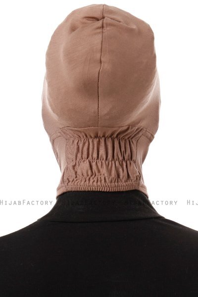 Elnara - Donker Taupe Cross Hijab Onderkapje