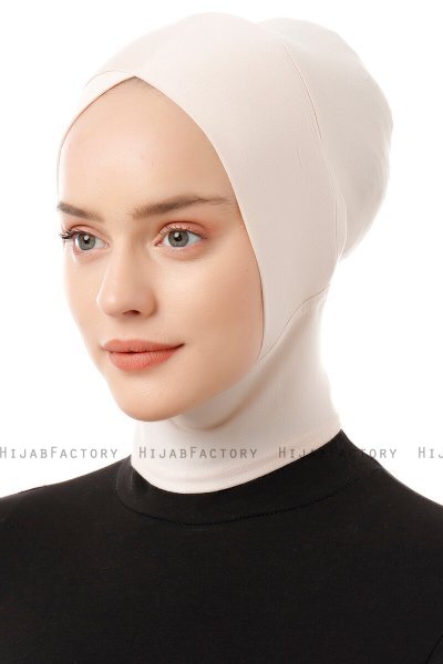 Elnara - Beige Cross Hijab Onderkapje