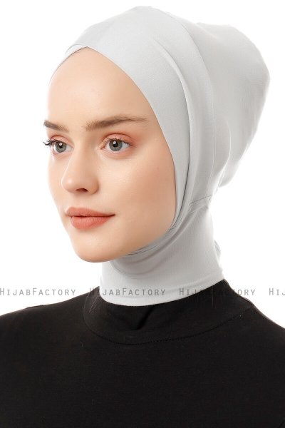 Elnara - Lichtgrijs Cross Hijab Onderkapje