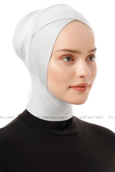 Elnara - Lichtgrijs Cross Hijab Onderkapje