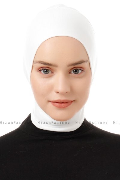 Elnara - Creme Plain Hijab Onderkapje